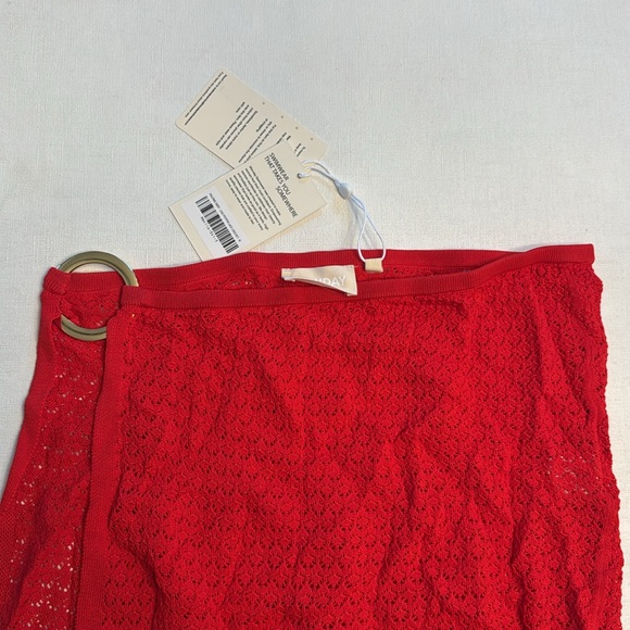 NWT MONDAY SWIMWEAR PALERMO SKIRT - CHILI PEPPER LACE CROCHET - Picture 5 of 6